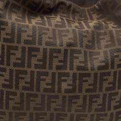 Pre Owned Fendi Tobacco Zucca Canvas and Leather Tote