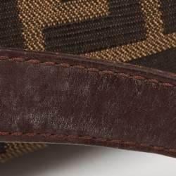 Pre Owned Fendi Tobacco Zucca Canvas and Leather Mama Baguette Bag