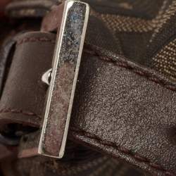 Pre Owned Fendi Tobacco Zucca Canvas and Leather Mama Baguette Bag