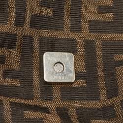 Pre Owned Fendi Tobacco Zucca Canvas and Leather Mama Baguette Bag