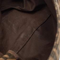 Pre Owned Fendi Tobacco Zucca Canvas and Leather Mama Baguette Bag