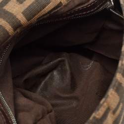 Pre Owned Fendi Tobacco Zucca Canvas and Leather Mama Baguette Bag