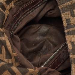 Pre Owned Fendi Tobacco Zucca Canvas and Leather Mama Baguette Bag