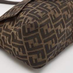 Pre Owned Fendi Tobacco Zucca Canvas and Leather Mama Baguette Bag