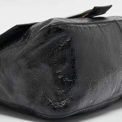 Pre Owned حقيبة كتف فندي ماما باغويت جلد لامع أسود مجعد