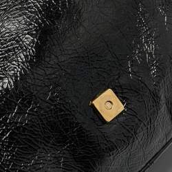 Pre Owned حقيبة كتف فندي ماما باغويت جلد لامع أسود مجعد