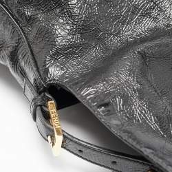 Pre Owned حقيبة كتف فندي ماما باغويت جلد لامع أسود مجعد