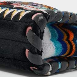 Pre Owned Fendi Multicolor Velvet and Leather Micro Whipstitched Peekaboo Top Handle Bag