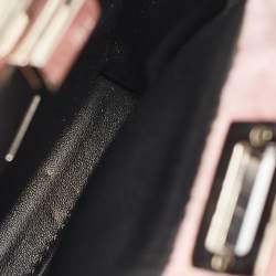 Pre Owned Fendi Multicolor Velvet and Leather Micro Whipstitched Peekaboo Top Handle Bag