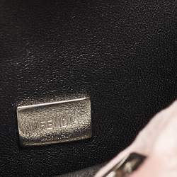 Pre Owned Fendi Multicolor Velvet and Leather Micro Whipstitched Peekaboo Top Handle Bag