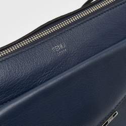 Pre Owned Fendi Navy Blue Leather Rainbow Studded Crossbody Bag