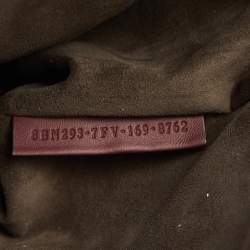 Fendi Burgundy Leather Whipstitch Dotcom Top Handle Bag