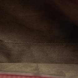 Fendi Burgundy Leather Whipstitch Dotcom Top Handle Bag