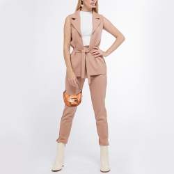 Pre Owned Fendi Orange Zuchinno Coated Fabric Micro Croissant Hobo