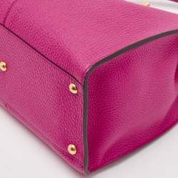 Fendi Pink/Brown Leather Medium Peekaboo X-Lite Top Handle Bag