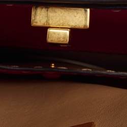 Fendi Pink/Brown Leather Medium Peekaboo X-Lite Top Handle Bag