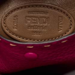 Fendi Pink/Brown Leather Medium Peekaboo X-Lite Top Handle Bag