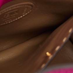 Fendi Pink/Brown Leather Medium Peekaboo X-Lite Top Handle Bag