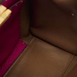 Fendi Pink/Brown Leather Medium Peekaboo X-Lite Top Handle Bag