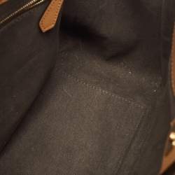 Pre Owned Fendi Brown Leather Small FF Glacier Tote