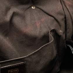 Fendi Red Zucca Canvas and Leather Chef Shoulder Bag