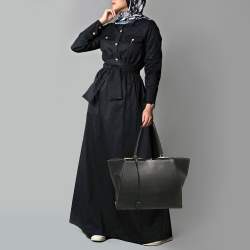 Pre Owned Fendi Black Leather Large 3Jours Tote