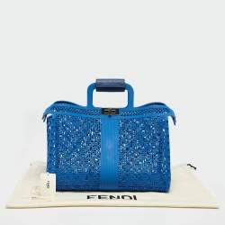 مملوكة مسبقًا Fendi Blue Zucca Rubber Forty8 Basket Tote