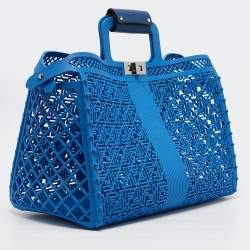 مملوكة مسبقًا Fendi Blue Zucca Rubber Forty8 Basket Tote