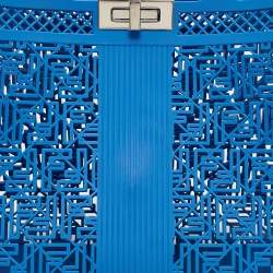 مملوكة مسبقًا Fendi Blue Zucca Rubber Forty8 Basket Tote