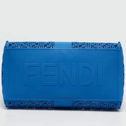 مملوكة مسبقًا Fendi Blue Zucca Rubber Forty8 Basket Tote