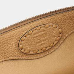 Fendi Brown Leather By The Way Selleria Large Handbag