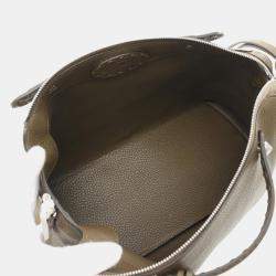 Fendi Khaki Leather By The Way Selleria Large Handbag