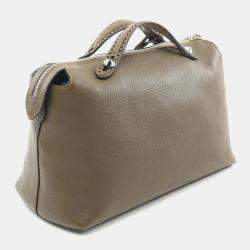 Fendi Khaki Leather By The Way Selleria Large Handbag