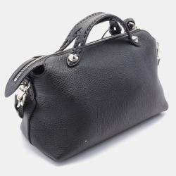Fendi Black Leather By The Way Selleria Medium Handbag