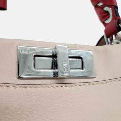 Fendi Pink Leather Peekaboo Regular Bag
