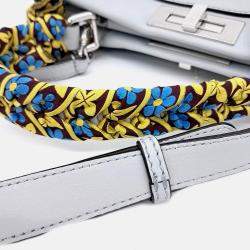 Fendi Blue Leather Peekaboo Regular Bag
