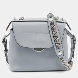 Pre Owned Fendi Light Blue Leather Mini Back To School Backpack