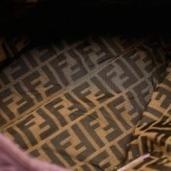 Pre Owned Fendi Purple Pebbled Leather Spy Bag