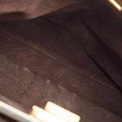 Fendi Dark Brown Leather Medium Peekaboo Top Handle Bag