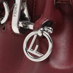 Fendi Burgundy Leather Mini Mon Tresor Bucket Bag