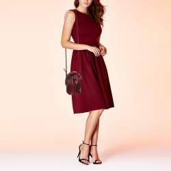 Fendi Burgundy Leather Mini Mon Tresor Bucket Bag
