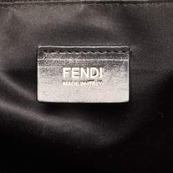 Pre Owned Fendi Black/Tobacco Quilted Zucca Fabric and Patent Leather Roll Tote