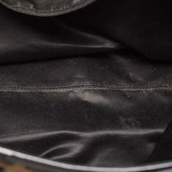 Pre Owned Fendi Black/Tobacco Quilted Zucca Fabric and Patent Leather Roll Tote