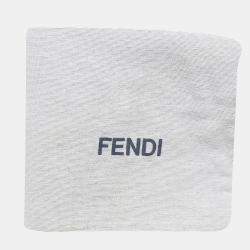 Pre Owned Fendi Light Orange Leather Shopping Tote Bag