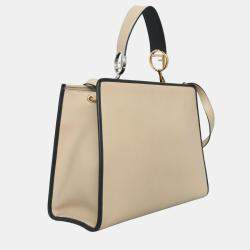 Fendi Light Brown, Black Runaway Tote Bag