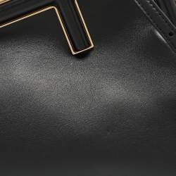 Pre Owned Fendi Black Leather Small First Clutch Bag