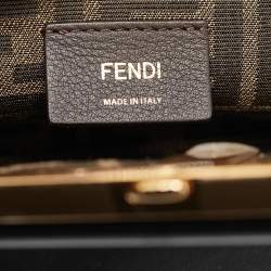 Pre Owned Fendi Black Leather Small First Clutch Bag