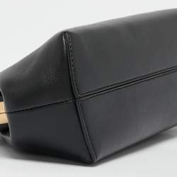 Pre Owned Fendi Black Leather Small First Clutch Bag
