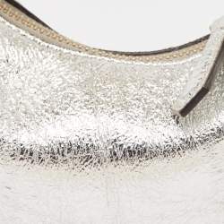 Fendi Silver Leather Nano Fendigraphy Hobo