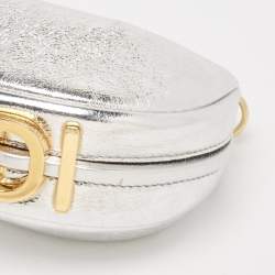 Fendi Silver Leather Nano Fendigraphy Hobo